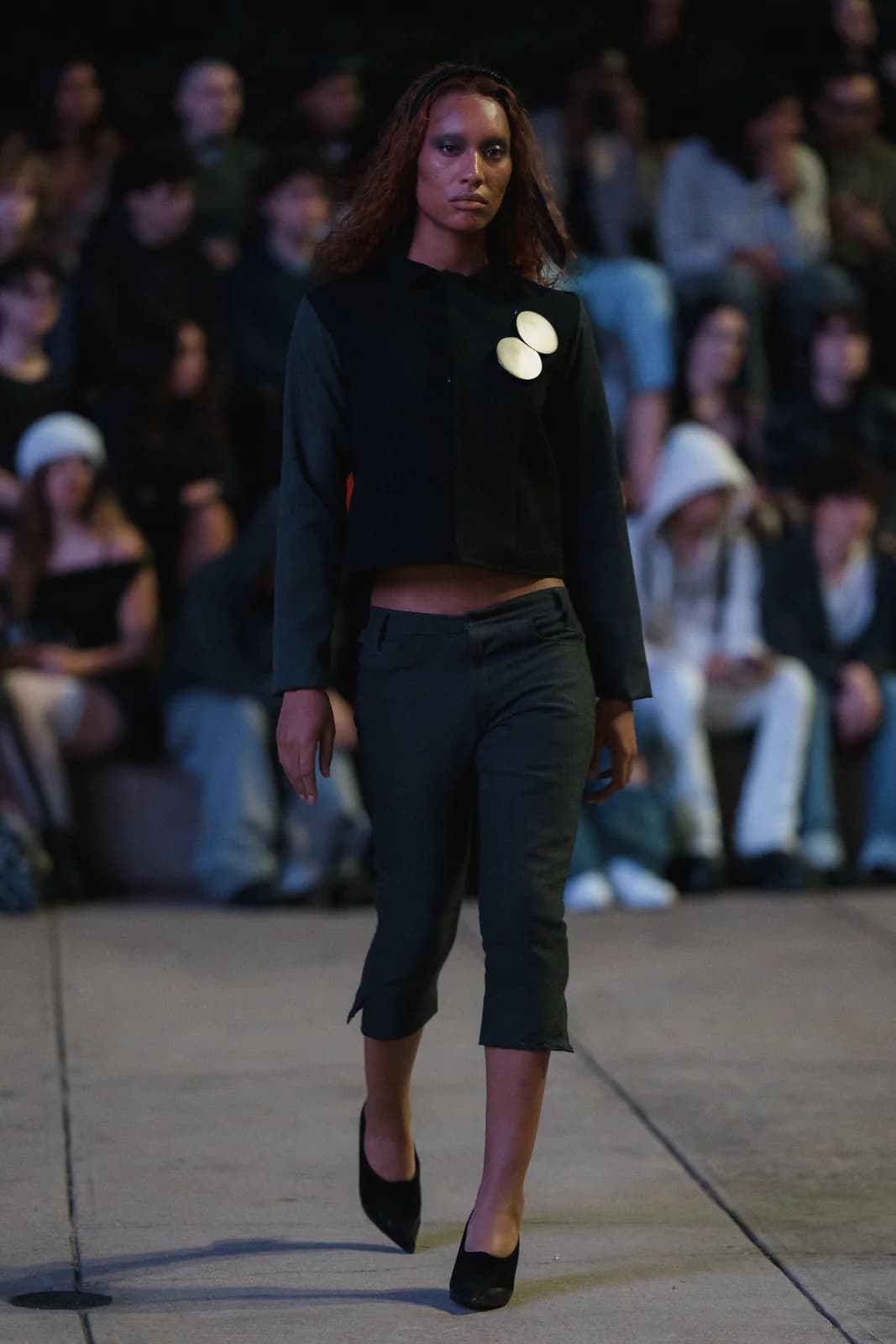 model wearing look 15 from the iseder spring/summer 2024 runway collection