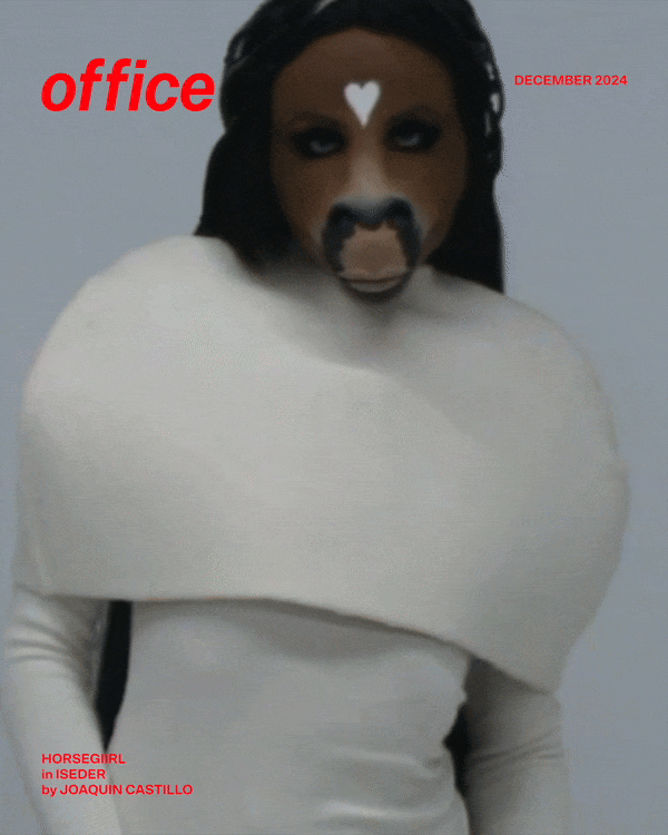 HorseGiirl wearing Iseder on the Office Magazine cover